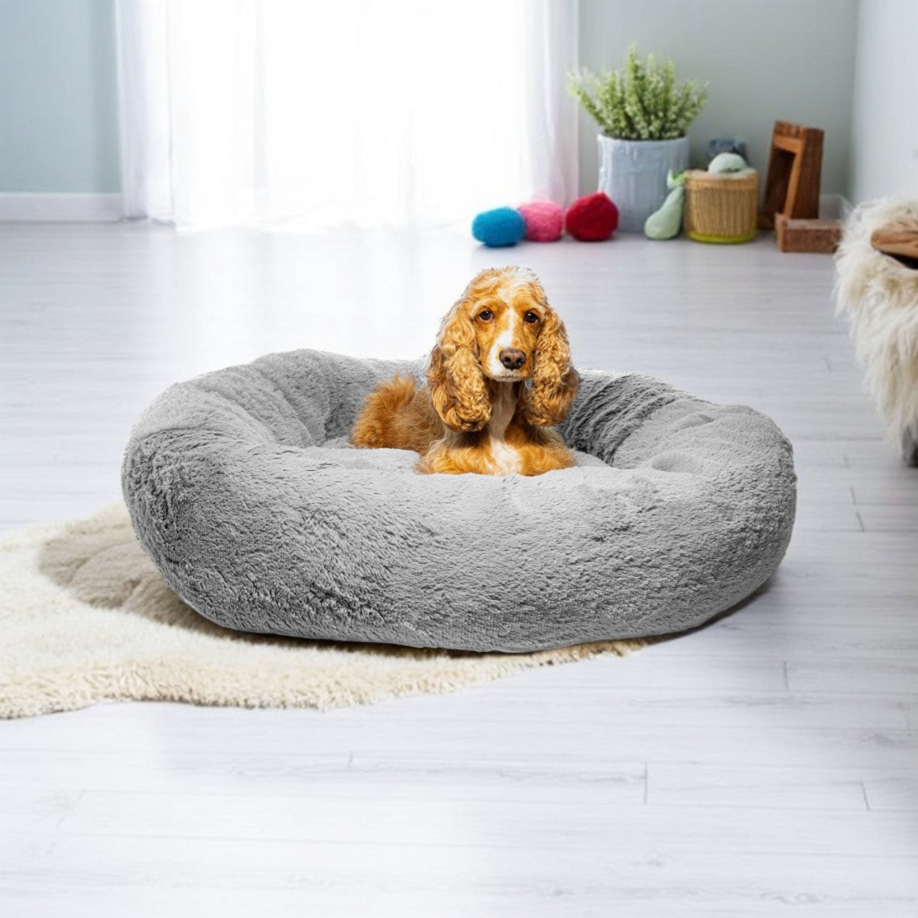 Cama Fluffy Redonda para Mascotas