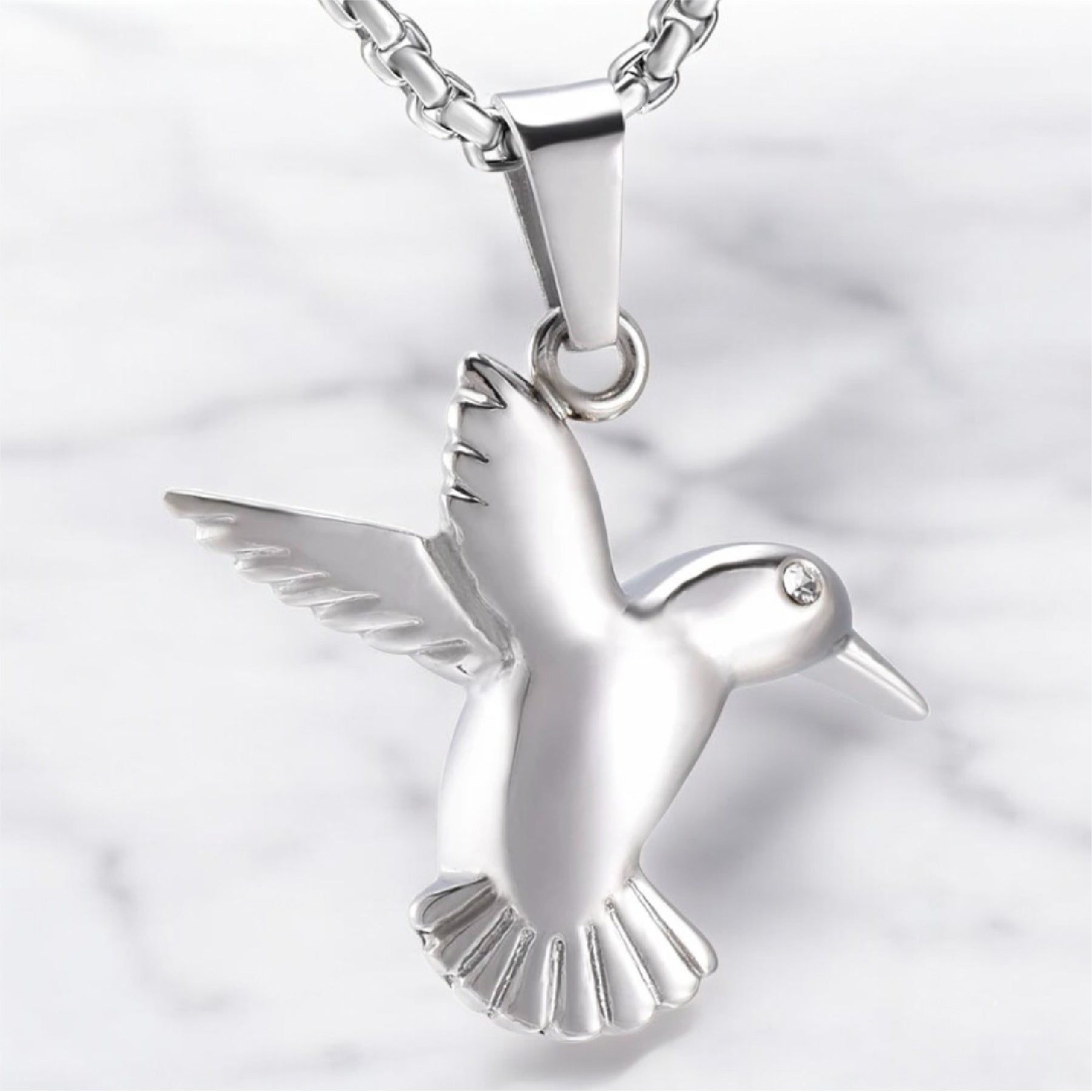Collar Colibri para Cenizas de Mascotas