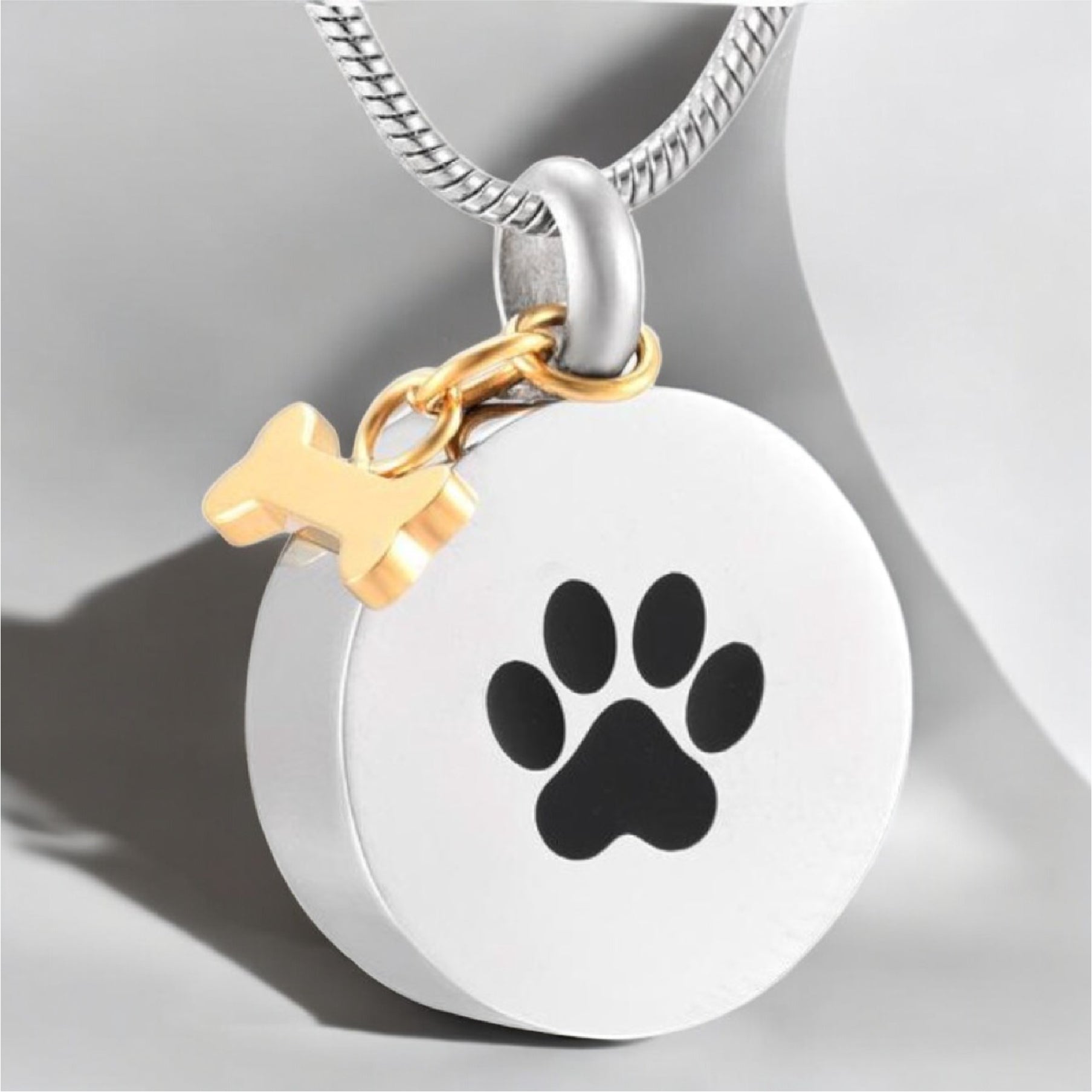 Collar Huellita para Cenizas de Mascota